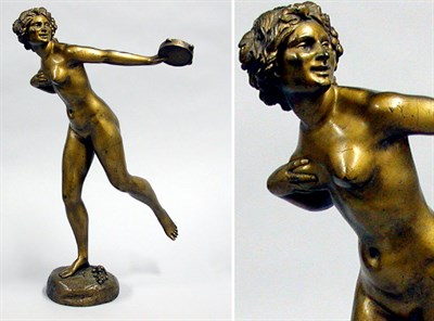 Lot 487 - Bronze Figure of a Dancing Tambourine Woman...