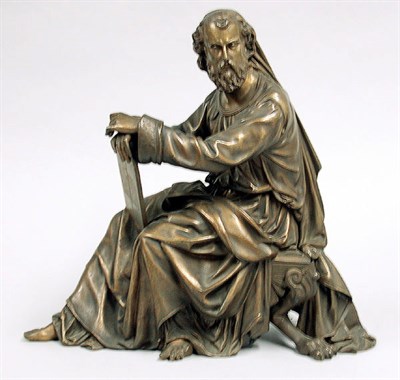 Lot 482 - Bronze Figure of Moses with the Tablets of the...