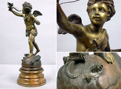 Lot 652 - Bronze Figure of Cupid Signed. Height 18 inches.