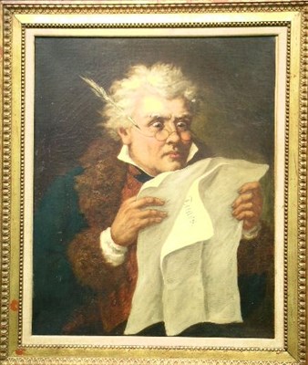 Lot 10 - British School 19th Century SHOCKING NEWS Oil...