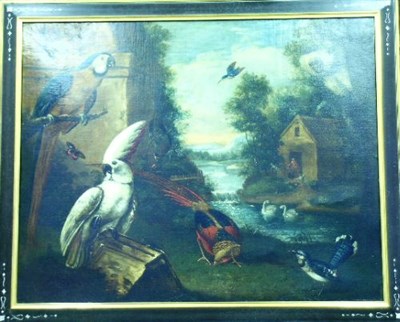 Lot 59 - Manner of Melchoir d'Hondecoeter EXOTIC BIRDS...