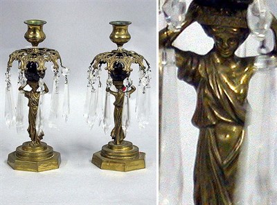Lot 468 - Pair of Empire Style Gilt-Bronze, Marble and...