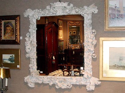Lot 332 - Baroque Style Painted Mirror