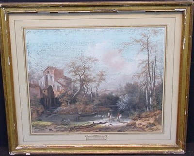 Lot 12 - Manner of Louis Moreau the Elder LANDSCAPE...