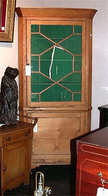 Lot 130 - Georgian Style Pine Corner Cabinet