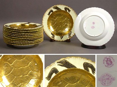 Lot 312 - Set of Twelve Porcelain Soup Plates Each with...