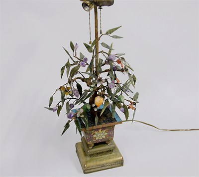 Lot 280 - Chinese Jade Tree Lamp