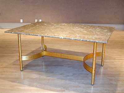 Lot 996B - Marble Top Gilt-Metal Work Table