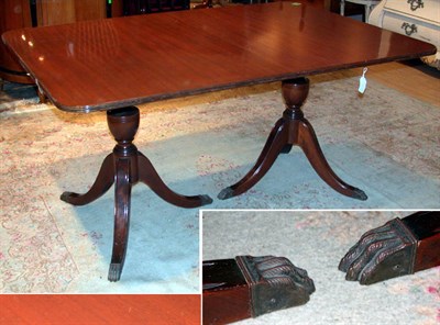 Lot 255 - Georgian Style Mahogany Double-Pedestal Dining...