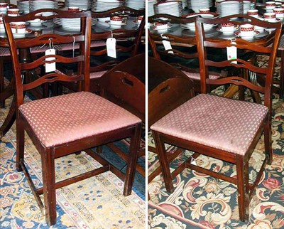 Lot 142 - Set of Seven Georgian Style Mahogany Ribbon...