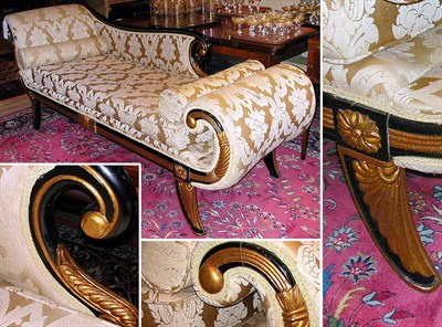 Lot 150 - Classical Style Painted and Parcel Gilt...