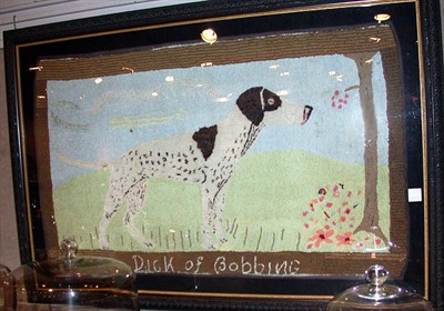 Lot 301A - Hooked Rug Depicting a Dog Entitled Dick of...