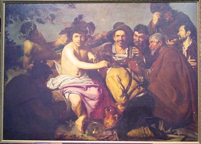 Lot 62 - After Diego Velazquez FEAST OF BACCHUS Oil on...