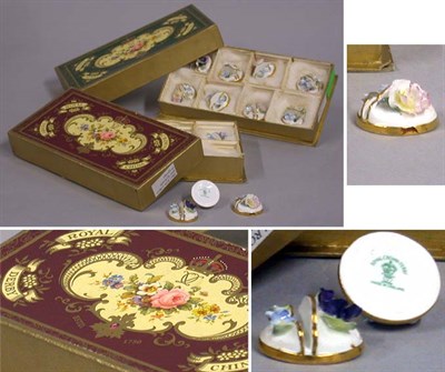 Lot 472 - Group of Royal Crown Derby Porcelain Place...