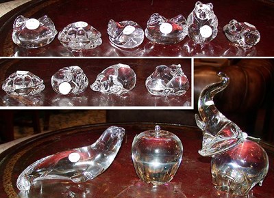 Lot 339 - Group of Glass Figures Including Steuben...