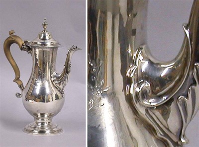 Lot 387 - English Silver Coffee Pot Approximately 27...