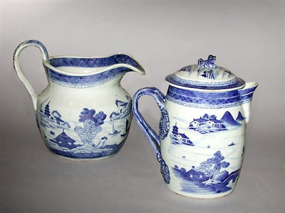 Lot 50 - CHINESE EXPORT BLUE AND WHITE PORCELAIN...