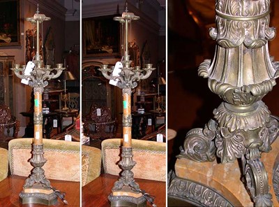 Lot 236 - Pair of Empire Style Bronze and Marble...
