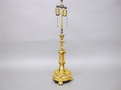Lot 280 - Louis XV Style Gilt-Bronze Candlestick Mounted...