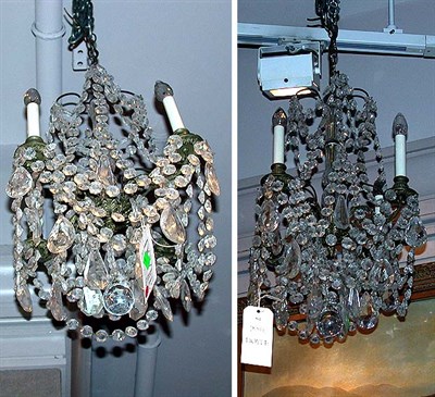 Lot 512 - Louis XV Style Patinated-Metal and Cut Glass...