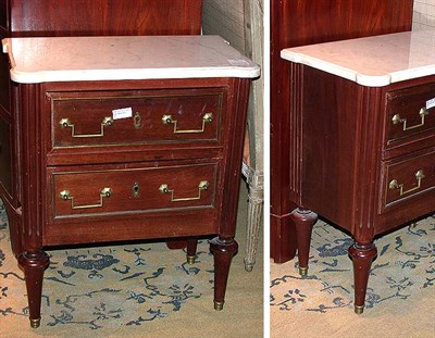 Lot 536 - Louis XVI Style Marble Top Mahogany Diminutive...
