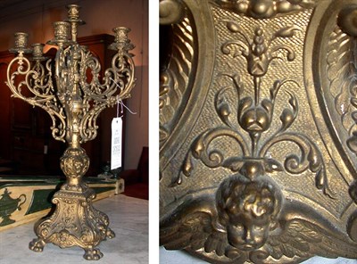 Lot 175 - Renaissance Revival Gilt-Metal Seven-Light...