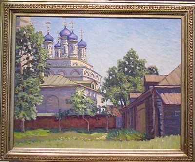 Lot 91 - After Vasnetsov VIEW OF THE KREMLIN Oil on...