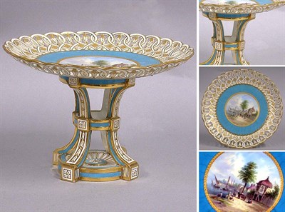 Lot 532 - English Reticulated Porcelain Cake Stand
