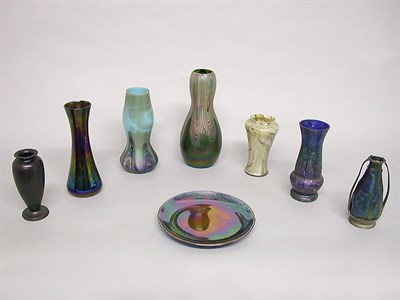 Lot 187A - Group of Seven Art Nouveau Glass Articles...