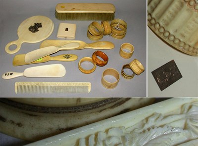 Lot 306 - Miscellaneous Group of Ivory and Bone Articles...