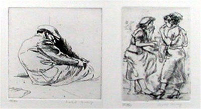 Lot 206 - Isabel Bishop SLEEPING MAN, 1930; LUNCH BREAK,...