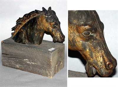 Lot 124 - Gilt-Metal Figure of a Horse Head