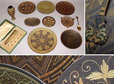 Lot 296 - Miscellaneous Group of Damascene Articles