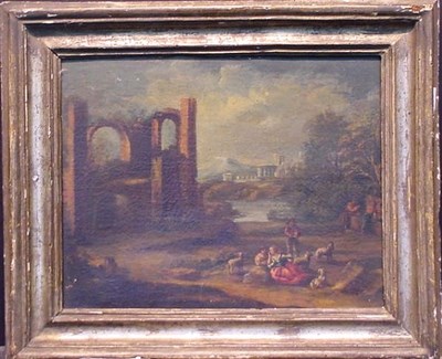 Lot 59 - Circle of Giuseppe Zais SHEPHERDS BEFORE RUINS...