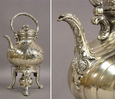 Lot 491 - Continental Silver Kettle on Stand Height 16...