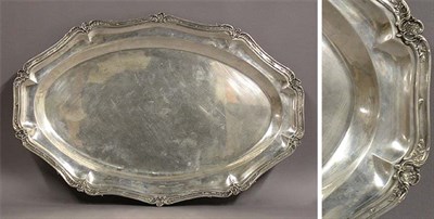 Lot 496 - Continental Silver Tray Length 23 3/4 inches,...