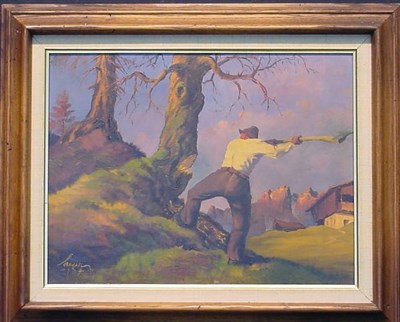 Lot 4 - Continental School 20th Century MAN WITH AN AX...