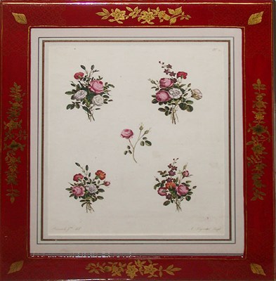 Lot 90 - After Jean-Louis Prevost [ROSES] Hand-colored...
