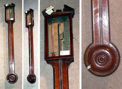Lot 492 - Late Georgian Mahogany Barometer