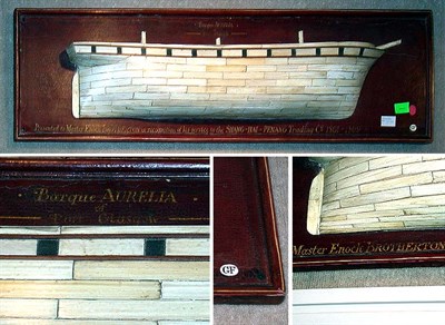 Lot 324 - Ivory Mounted Ship's Half-Hull