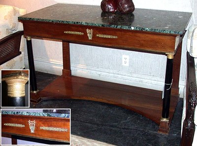 Lot 214 - Empire Marble Top Gilt-Bronze Mounted Mahogany...