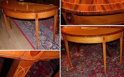 Lot 400 - Pair of George III Style Inlaid Satinwood,...