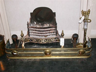 Lot 125 - Group of Fireplace Accessories Comprising a...