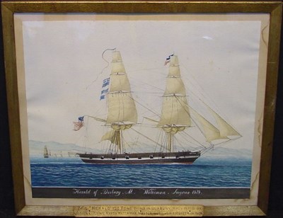 Lot 6 - American School 19th Century THE 'HERALD' OF...