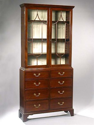 Lot 379 - George III Mahogany Bookcase Cabinet Late 18th...