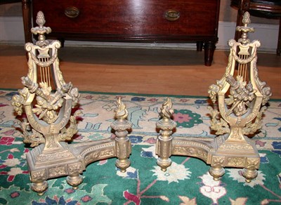 Lot 491 - Pair of Louis XVI Style Gilt-Bronze Chenets