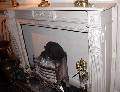 Lot 124 - Georgian Style Painted Fireplace Mantel