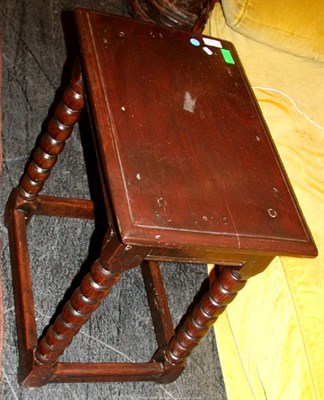 Lot 153 - Jacobean Oak Joint Stool The rectangular top...