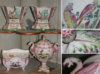 Lot 136 - Group of Four Continental Faience Articles