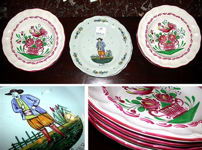 Lot 207 - Group of Ten Continental Ceramic Plates...
